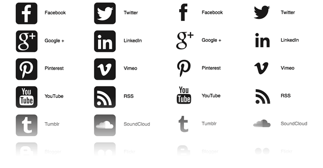 Social Network Icons Stencil